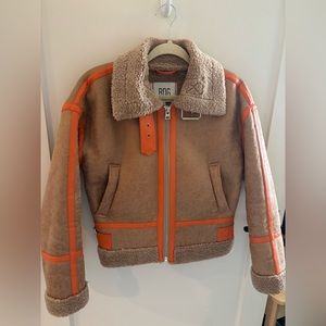 Urban Outfitters BDG August Faux Leather Cropped Aviator Jacket